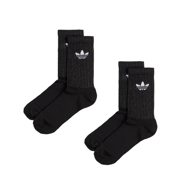 Adidas Reflective Crew Socks 2 Pairs - XS / Black / Reflective Silver - 1