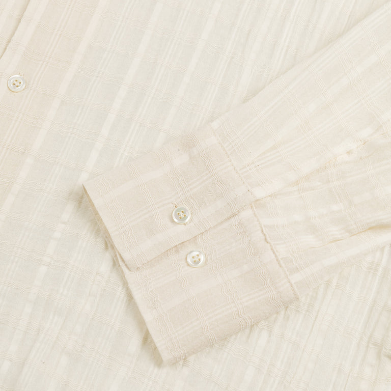 Sefr Ignacio Shirt - L / Cloud White Check - 4