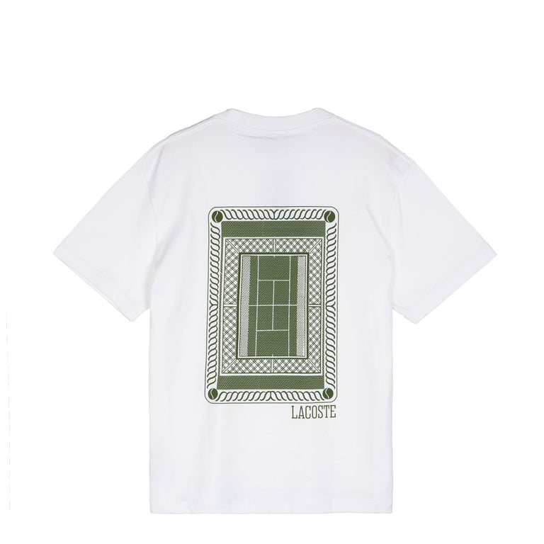 Lacoste	Tennis Court Print T-Shirt - S / White
