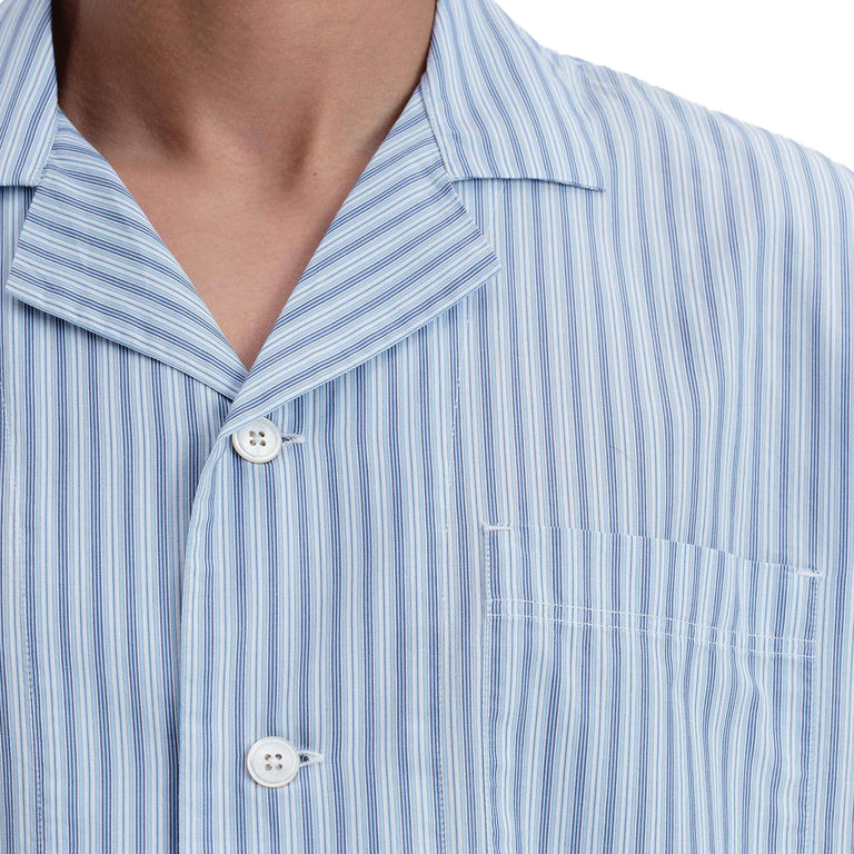 Tekla Fine Twill Long-Sleeved Sleepwear Shirts - L / Cooper Stripes - 2