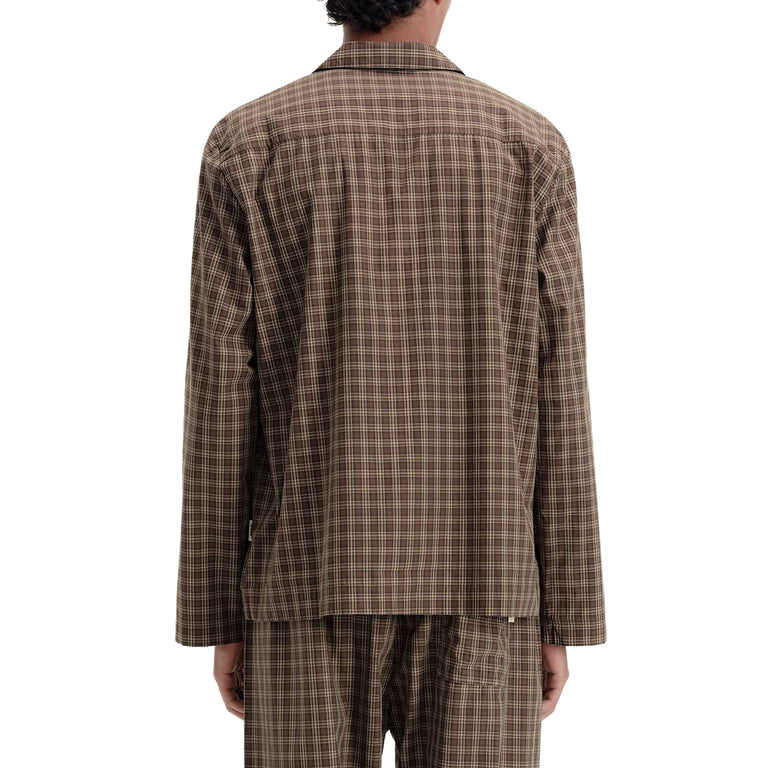 Tekla Fine Twill Long-Sleeved Sleepwear Shirts - L / Serra Checks - 3