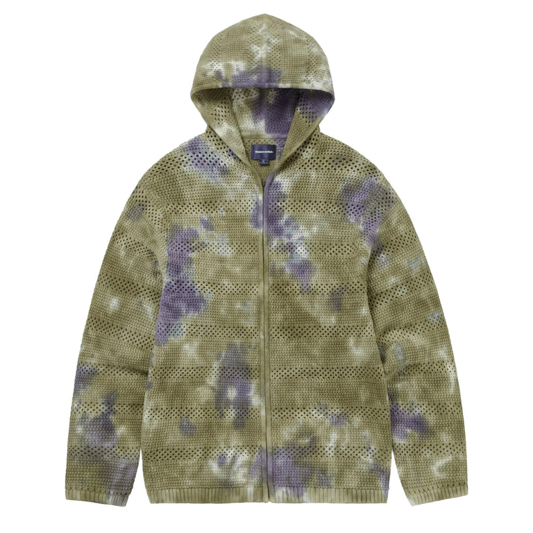 thisisneverthat	Crochet Knit Zip Hoodie - L / Olive Green
