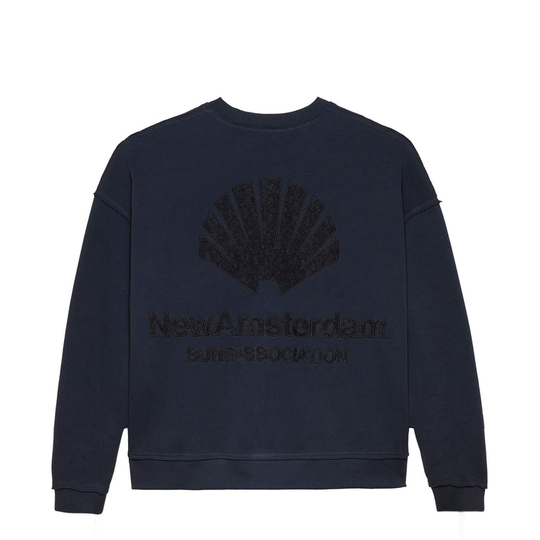New Amsterdam Surf Association Lace Crewneck - XL / Night / Black - 1