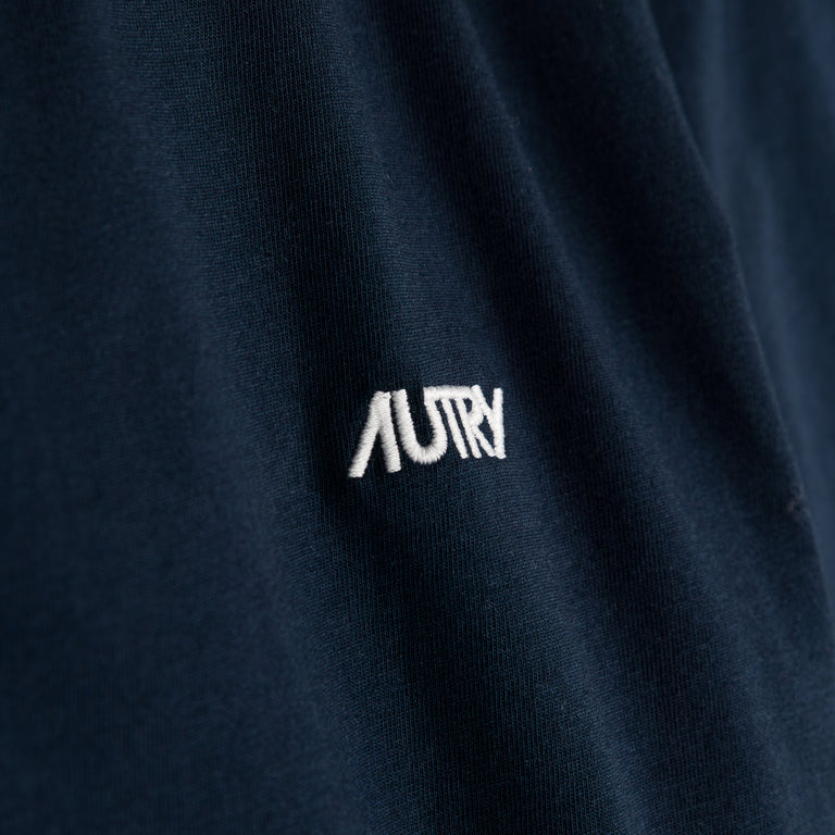 Autry Embroidered Logo Tee - M / Blue - 3