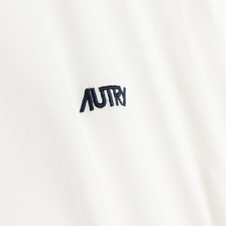 Autry Embroidered Logo Tee - XL / White - 3
