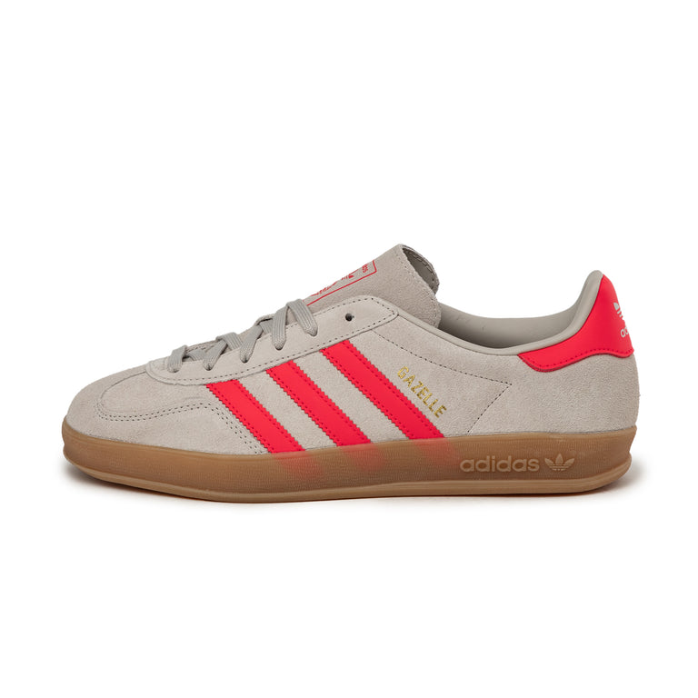 Adidas Gazelle Indoor - 42 2/3 / Wonder Aluminum / Lucid Red / Footwear White
