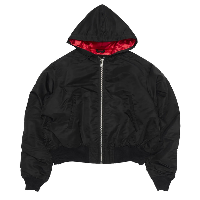 Stockholm Surfboard Club Hooded Bomber Jacket - XL / Black - 2