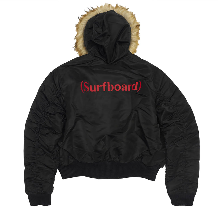 Stockholm Surfboard Club Hooded Bomber Jacket - XL / Black - 1