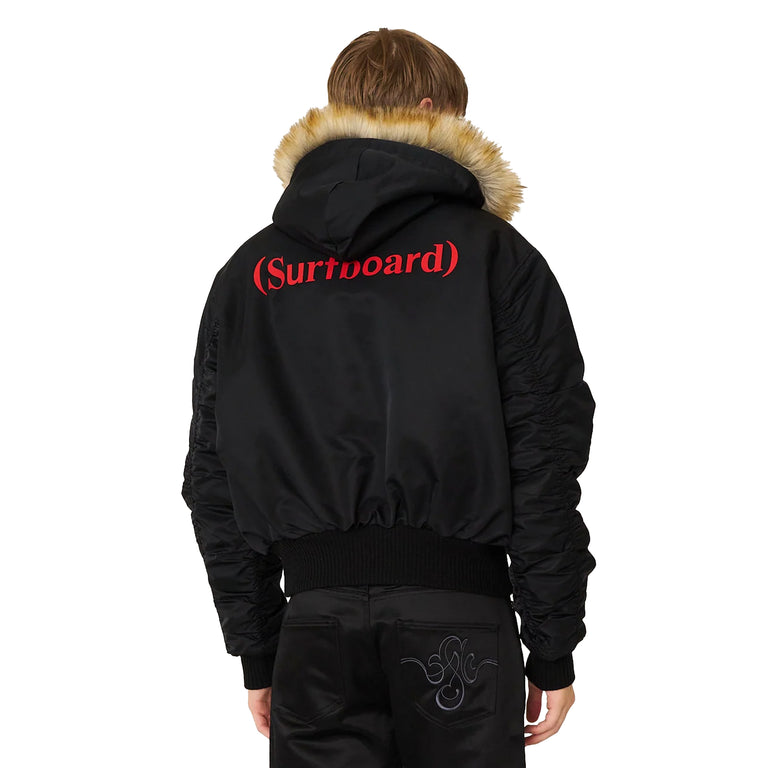 Stockholm Surfboard Club Hooded Bomber Jacket - XL / Black - 6