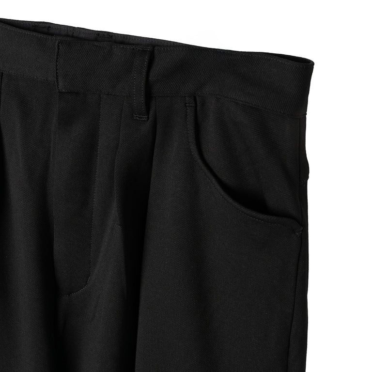 Farah Japan Two Tuck Wide Tapered Pants - 26/28 / Black - 2