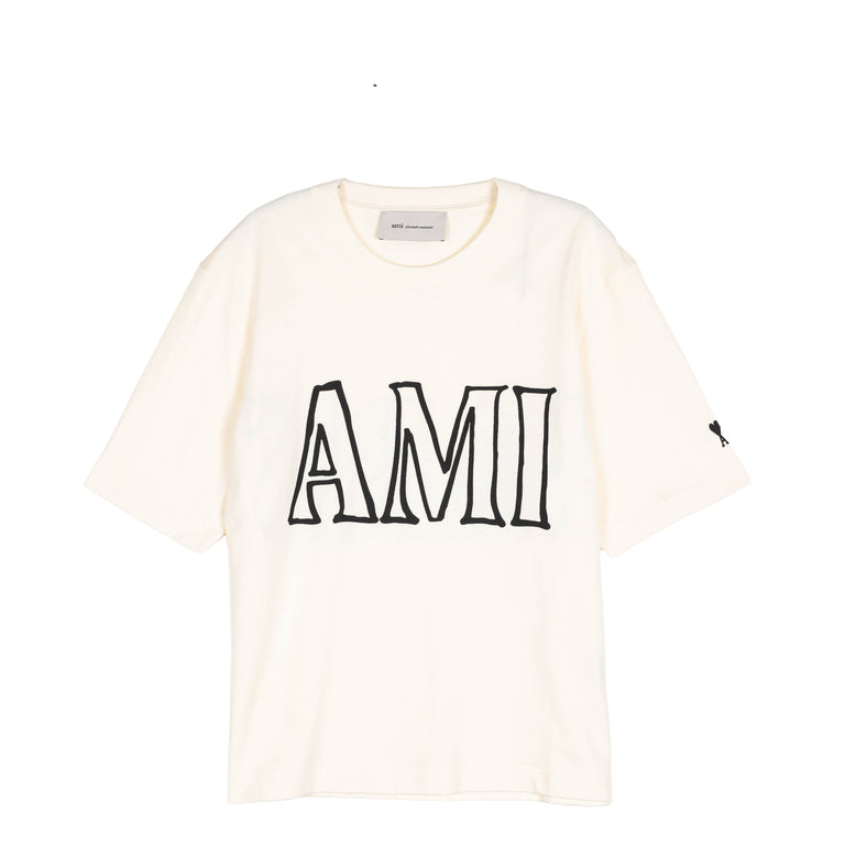 AMI Paris	Ami Paris Print T-Shirt - XXL / White Cream - 1