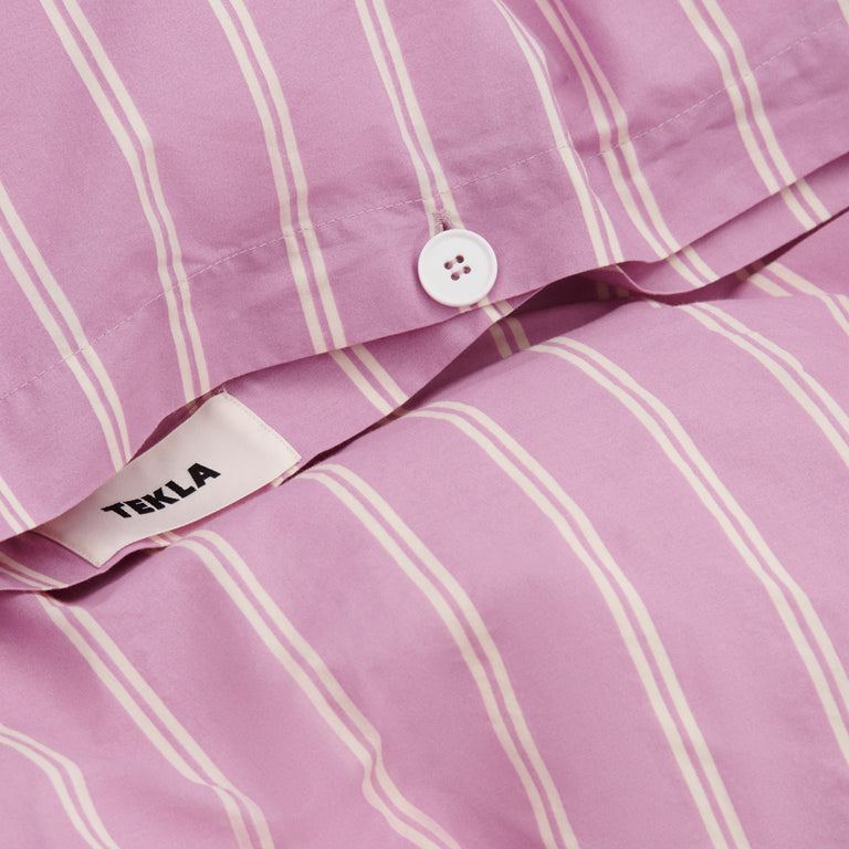 Tekla Duvet Cover - 220 x 220cm / Mallow Pink Stripes - 2