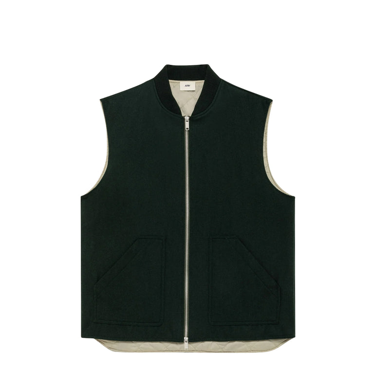 Autry Felt Vest - M / Dark Green - 1