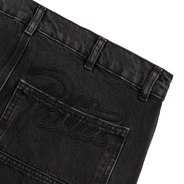 Patta Double Knee Cartoon Denim Pants - 28 / Black Denim - 4