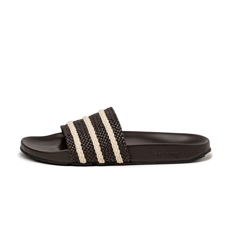 Adidas x Wales Bonner Adilette - 37 / Dark Brown / Wonder White / Night Brown
