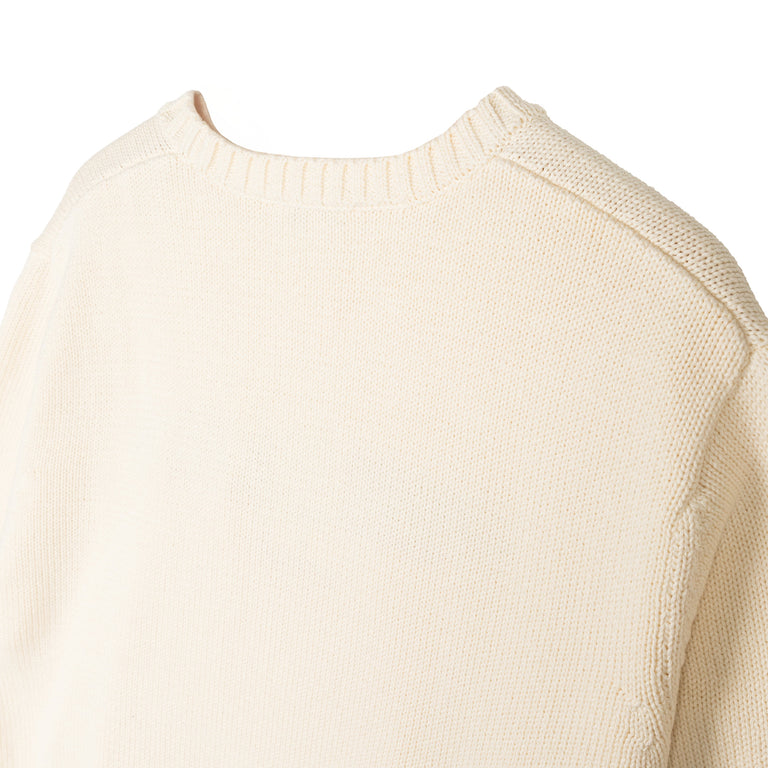 Sporty & Rich S&R Nautical Cotton Sweater - S / Ecru - 3