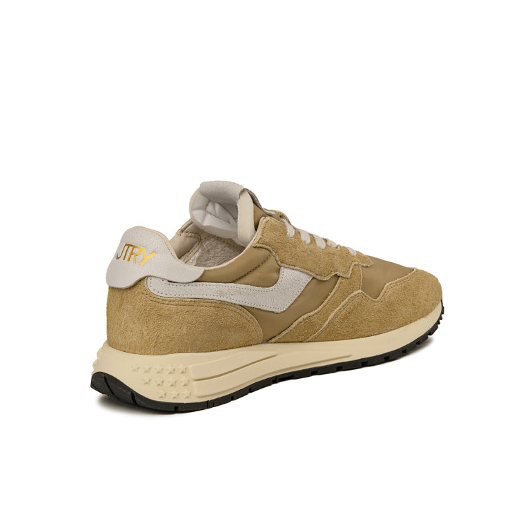 Autry Reelwind Low *Nylon / Cracked Leather* - 45 / White / Mustard - 3
