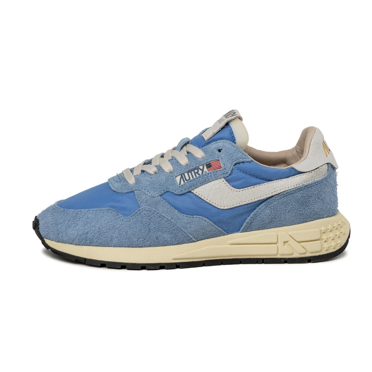 Autry Reelwind Low *Nylon / Cracked Leather* - 42 / White / Dark Blue - 1