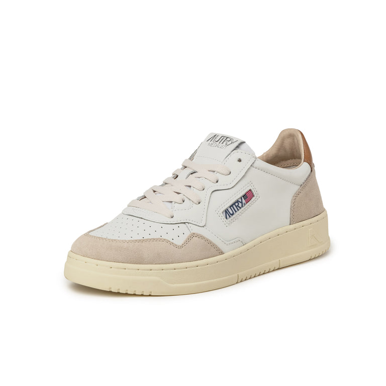 Autry Medalist *Leather / Suede* - 47 / White / Brown Sugar - 2