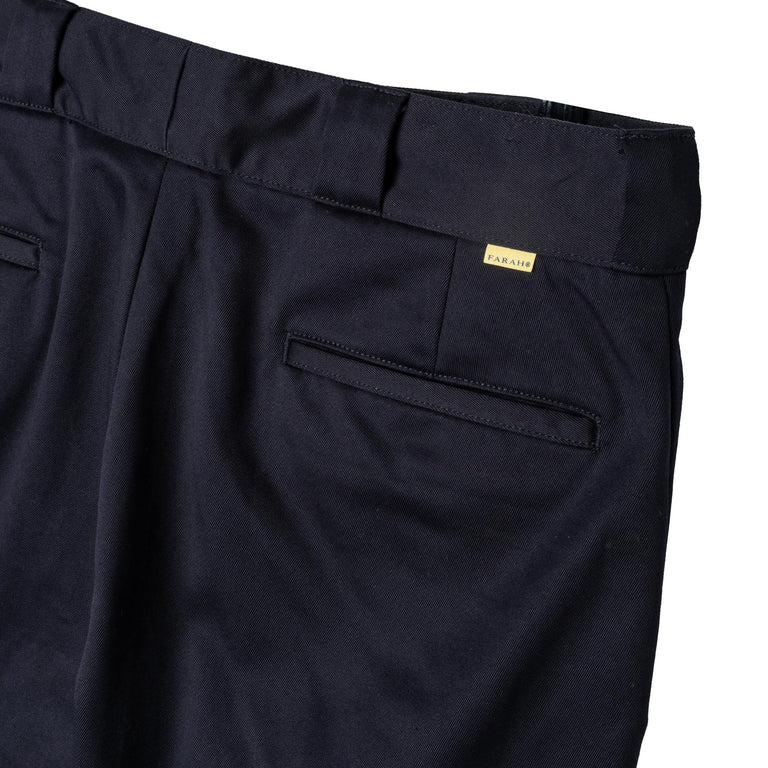Farah Japan Wide Straight Work Pants - 28/28 / Navy - 3