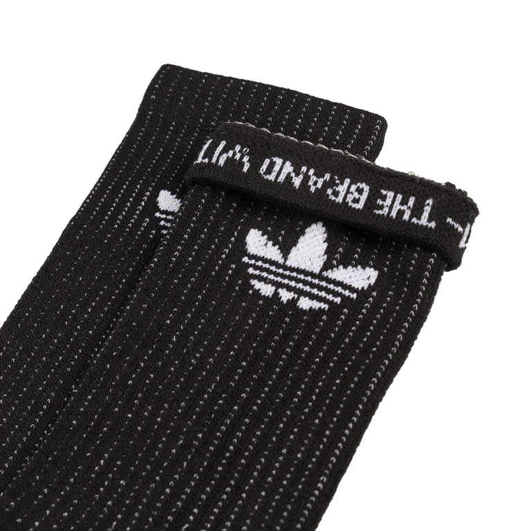 Adidas Reflective Crew Socks 2 Pairs - XS / Black / Reflective Silver - 2