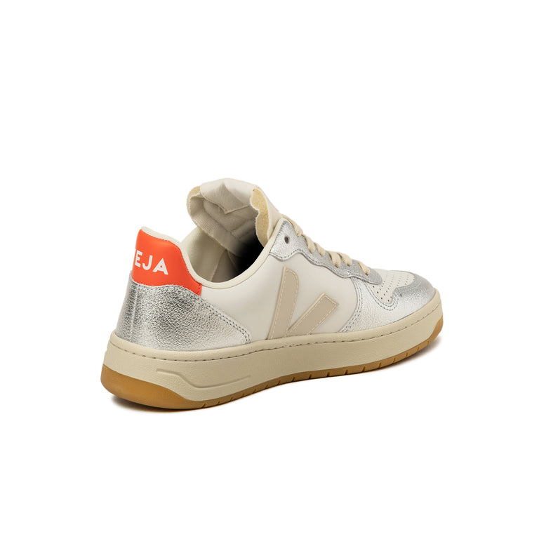 Veja V-10 Leather W - 37.5 / White / Pierre Silver - 3