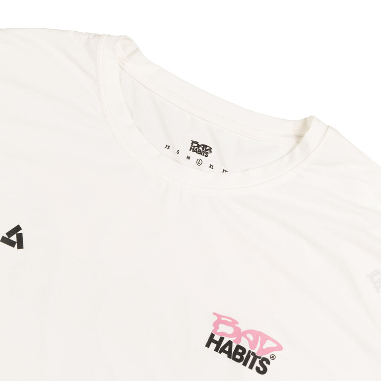 Bad Habits Running T-Shirt - XXL / White - 3