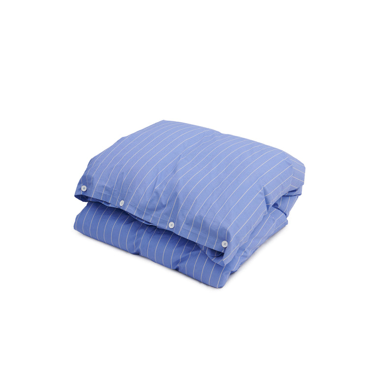 Tekla Duvet Cover - 220 x 220cm / Clear Blue Stripes
