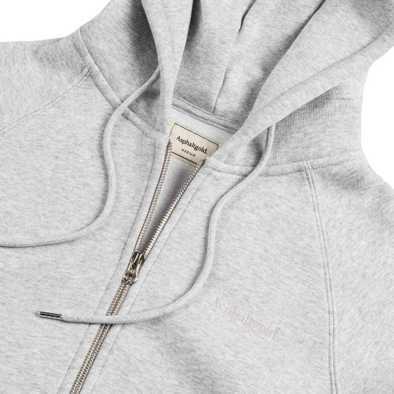 Asphaltgold Essential Zip Hoodie - XL / Heather Grey - 4