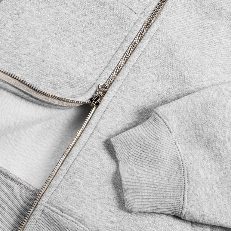 Asphaltgold Essential Zip Hoodie - XL / Heather Grey - 5
