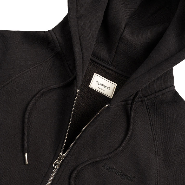Asphaltgold Essential Zip Hoodie - XL / Black - 4