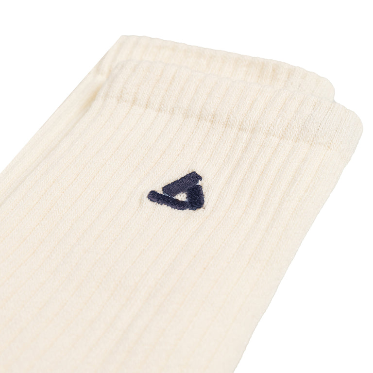 Asphaltgold 2-Pack Stack Logo Socks - 36-40 / Off White / Navy - 4