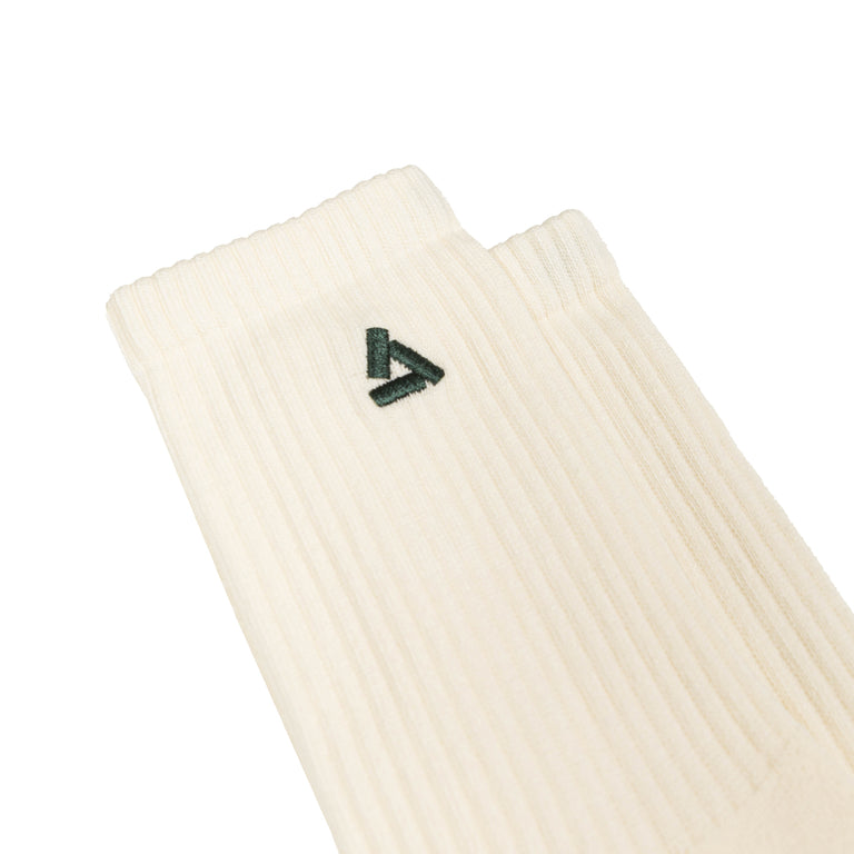 Asphaltgold 2-Pack Stack Logo Socks - 36-40 / Off White / Dark Green - 4