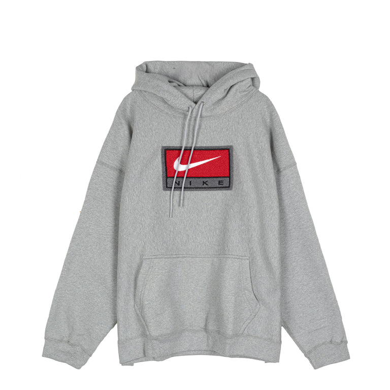 Nike	Solo Swoosh Fleece Pullover Hoodie - S / Dark Grey Heather / White
