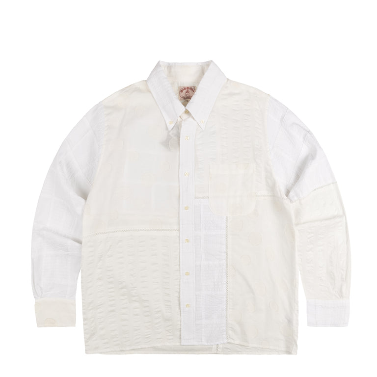 Brain Dead x Brooks Brothers Patchwork Oxford Button Up - L / White  / Multi
