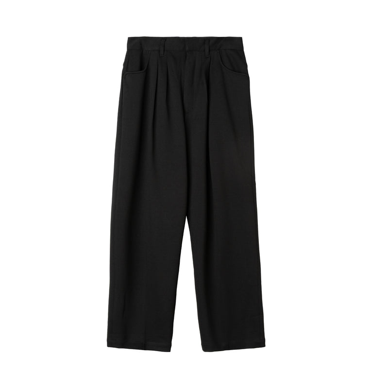 Farah Japan Two Tuck Wide Tapered Pants - 26/28 / Black
