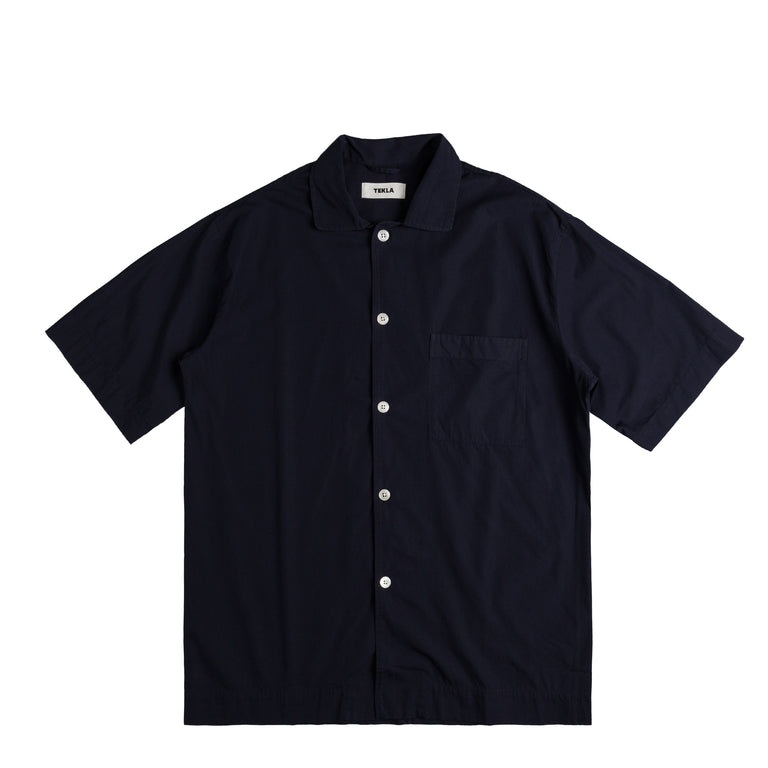Tekla Pyjamas Short Sleeve Shirt - XS / True Navy
