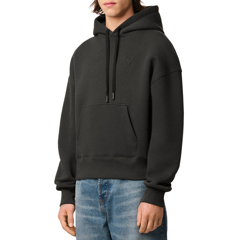 AMI Paris Embossed Ami De Coeur Hoodie - M / Anthracite - 3