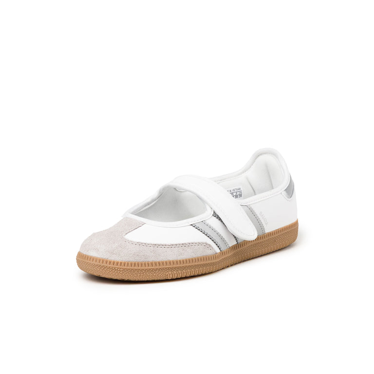 Adidas Samba Jane W - 37 1/3 / Footwear White / Silver Metallic / Gum 4 - 5