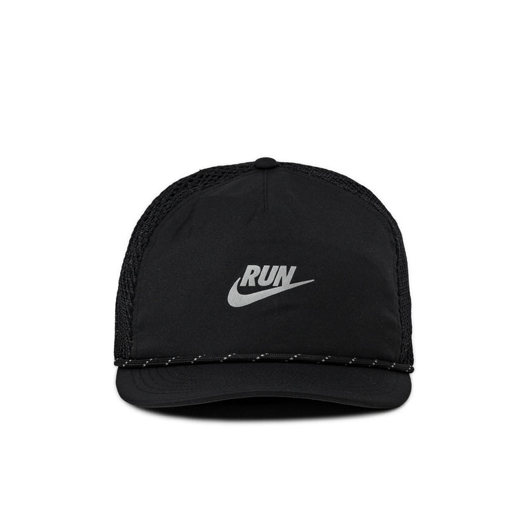 Nike	Pro Dri-Fit Unstructured Swoosh Run Cap - L/XL / Black / Anthracite / Reflective Silver
