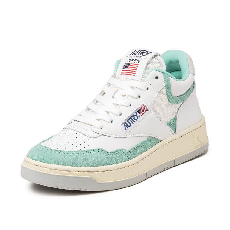 Autry Open Mid W - 36 / White / Acquamarine - 2