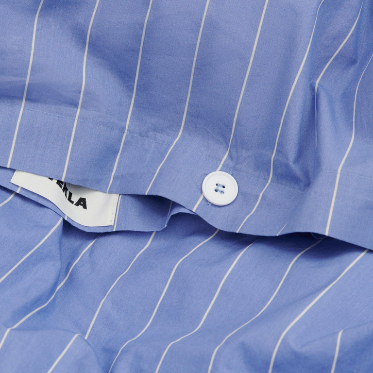 Tekla Duvet Cover - 220 x 220cm / Clear Blue Stripes - 2