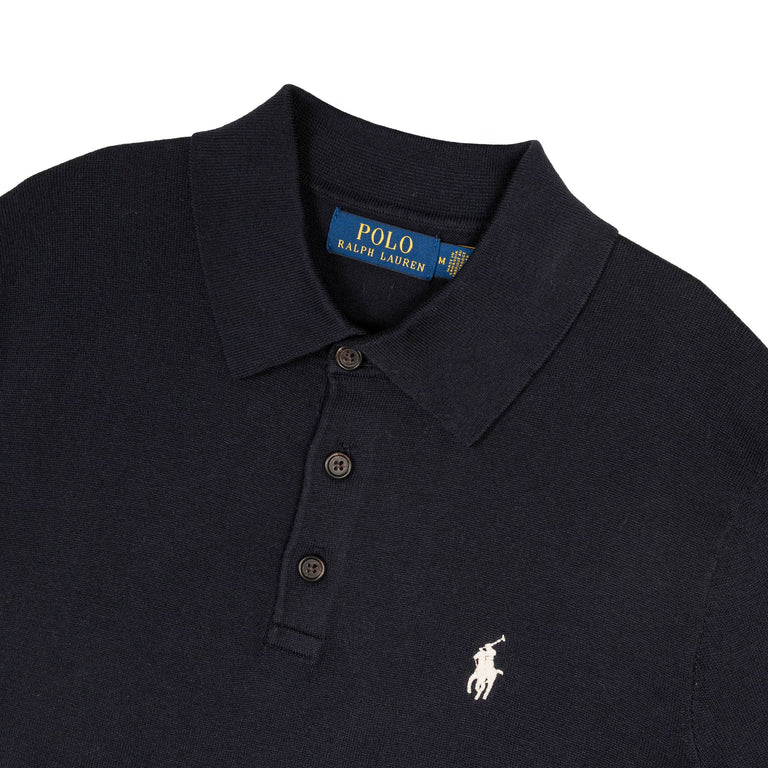 Polo Ralph Lauren Cotton Polo-Collar Jumper - M / Hunter Navy - 2