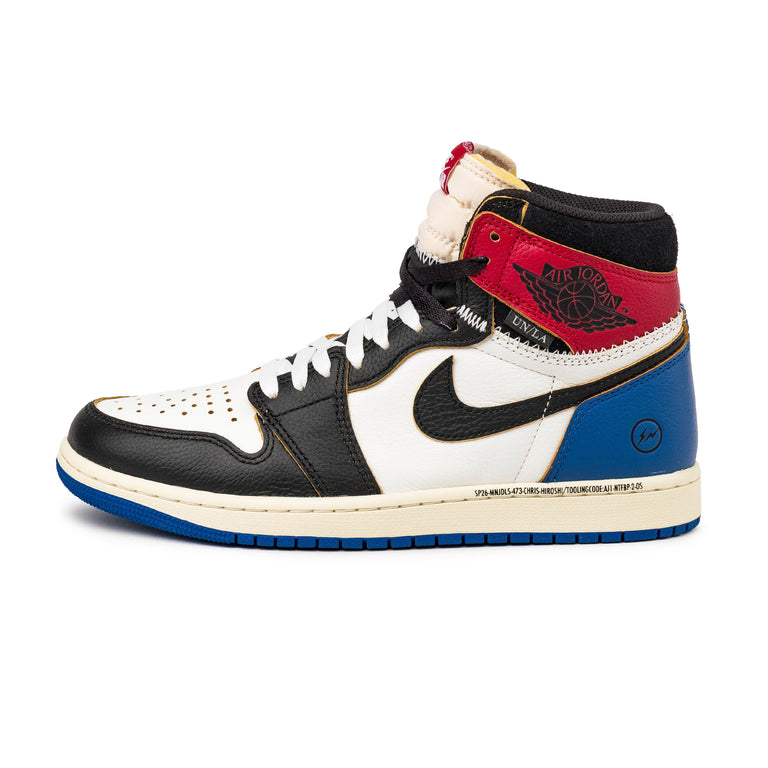 Nike x Fragment x Union LA Air Jordan 1 Retro High OG SP - 37.5 / Black / White / Varsity Red / Sport Royal
