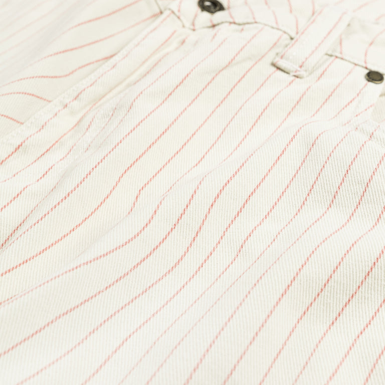 Dime Classic Relaxed Denim Pants - 28 / Warm White Striped - 5