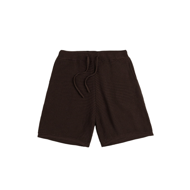 Asphaltgold Summer of Joy Crochet Shorts - XS / Brown
