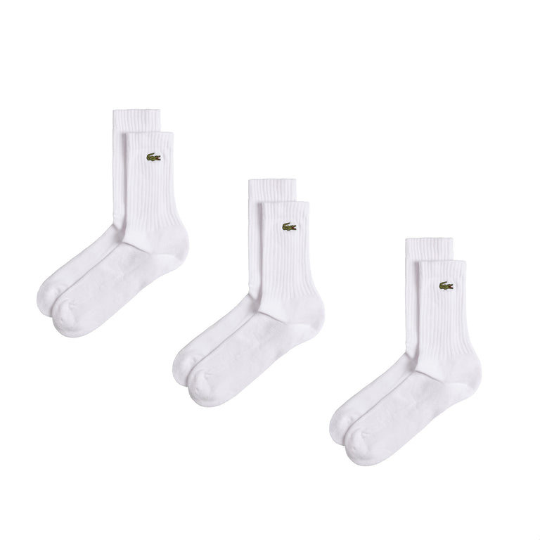 Lacoste High Cut Socks 3-Pack - 43-46 / White - 1