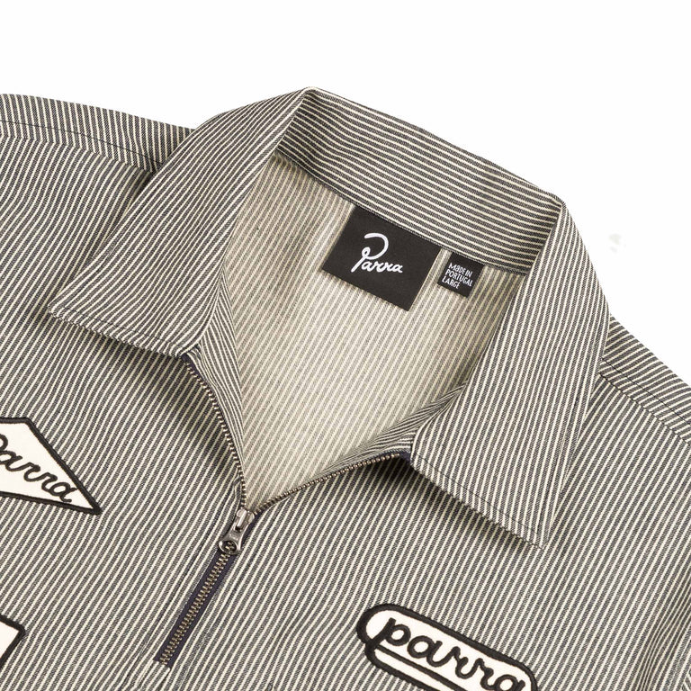 By Parra Work Later Short Sleeve Shirt - XL / Blue - 2