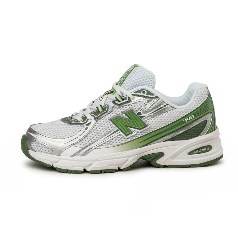 New Balance 740 - 45 / White / Alpine Green / Dark Alpine Green / Silver Metallic - 1