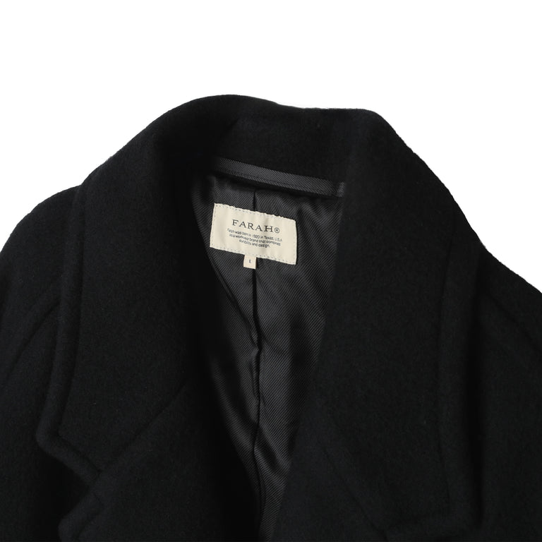 Farah Japan Long Chester Coat - XL / Black - 3